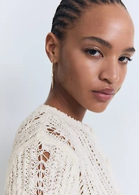 Openwork knit cardigan