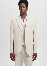 Slim-fit suit blazer made from a linen-lyocell blend
