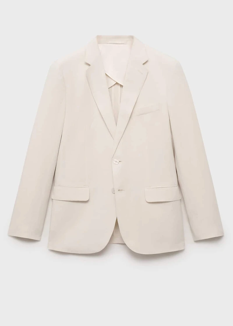 Slim-fit suit blazer made from a linen-lyocell blend