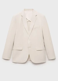 Slim-fit suit blazer made from a linen-lyocell blend