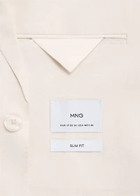 Slim-fit suit blazer made from a linen-lyocell blend