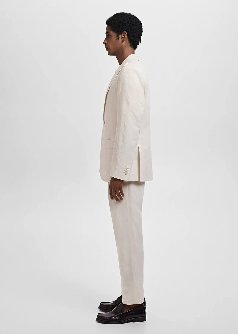 Slim-fit suit blazer made from a linen-lyocell blend