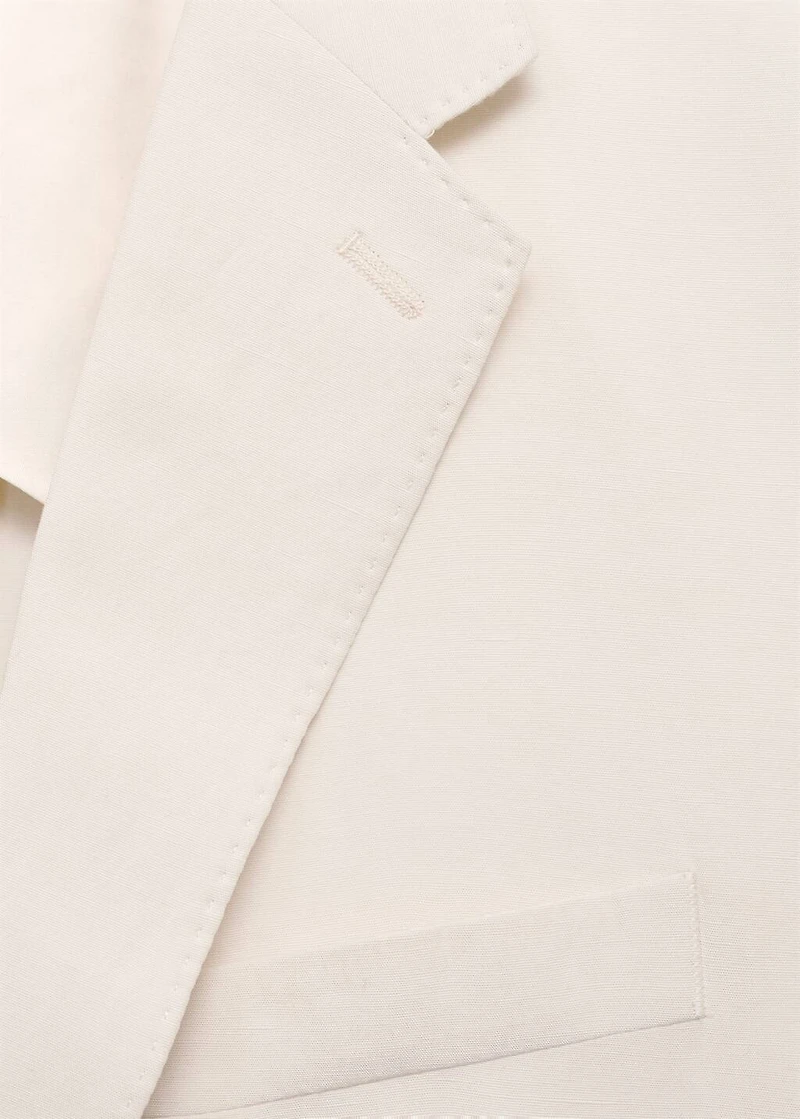 Slim-fit suit blazer made from a linen-lyocell blend