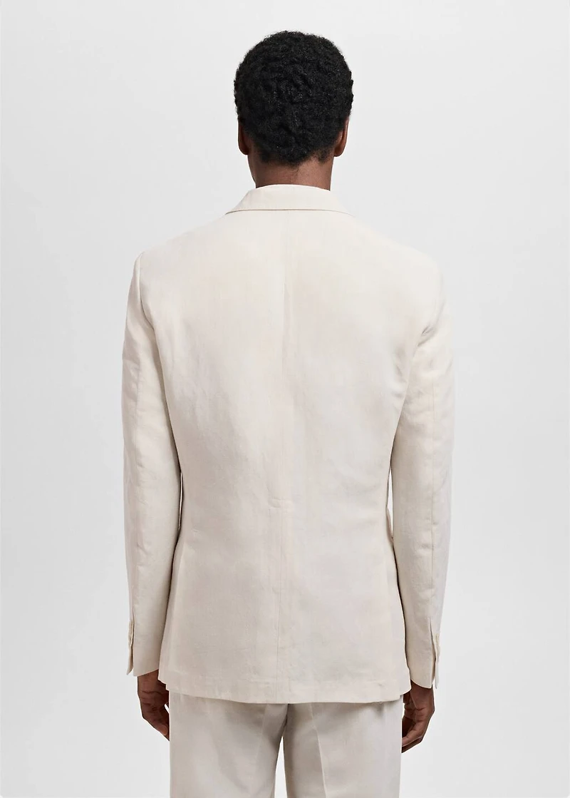 Slim-fit suit blazer made from a linen-lyocell blend