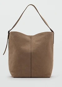 Leather bucket bag