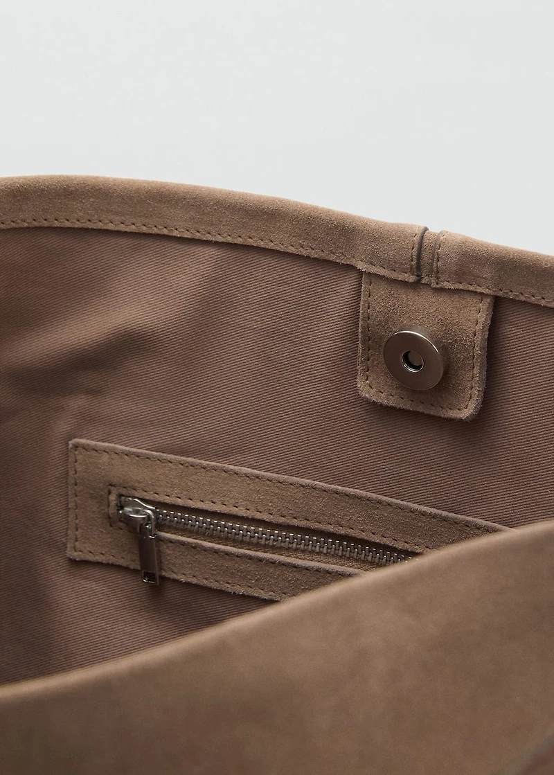 Leather bucket bag