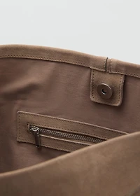 Leather bucket bag
