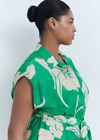 Belt printed dress