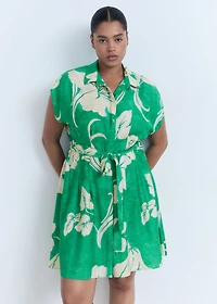 Belt printed dress