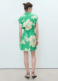 Belt printed dress