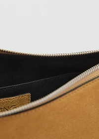 Suede leather studded handbag