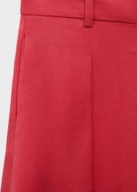 Linen-blend balloon suit pants