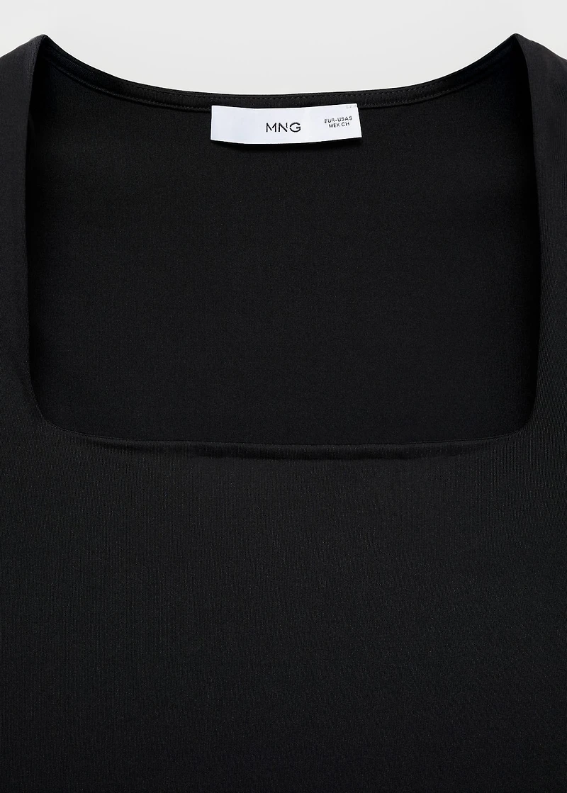 Fitted top with wide straps