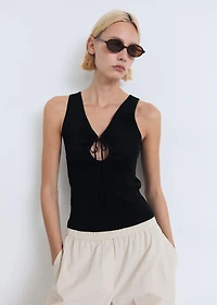 Bow knit top
