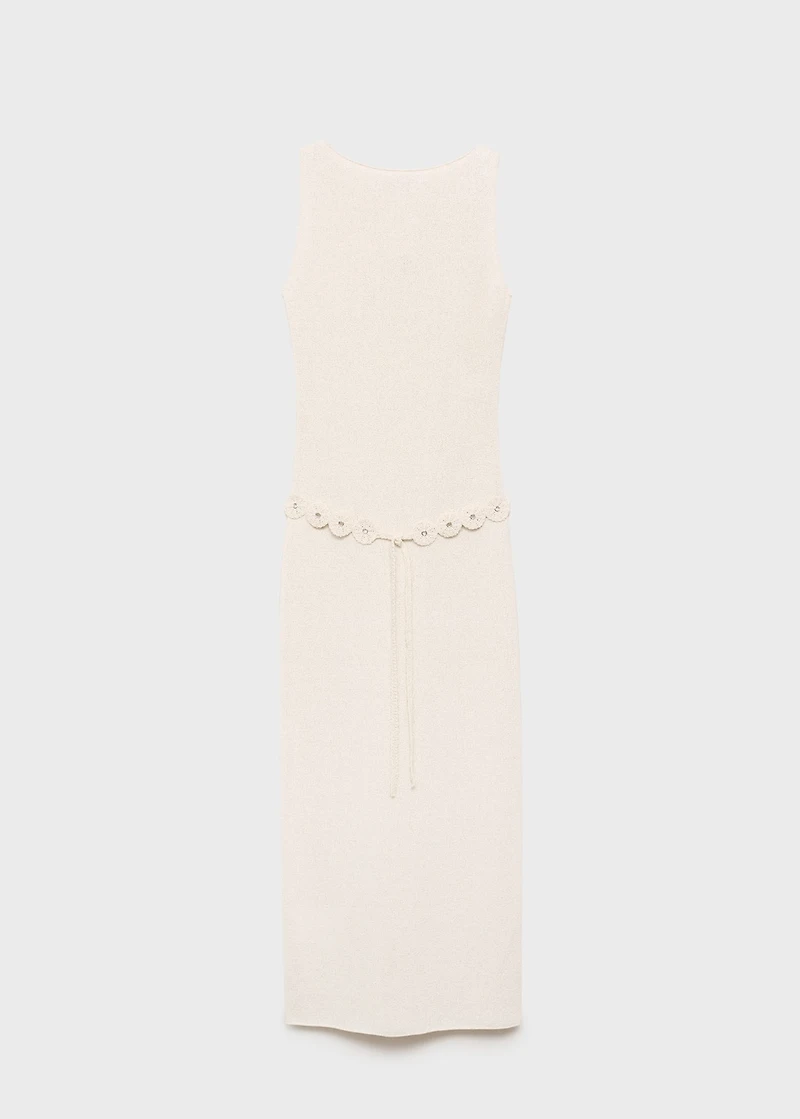Belt knit dress