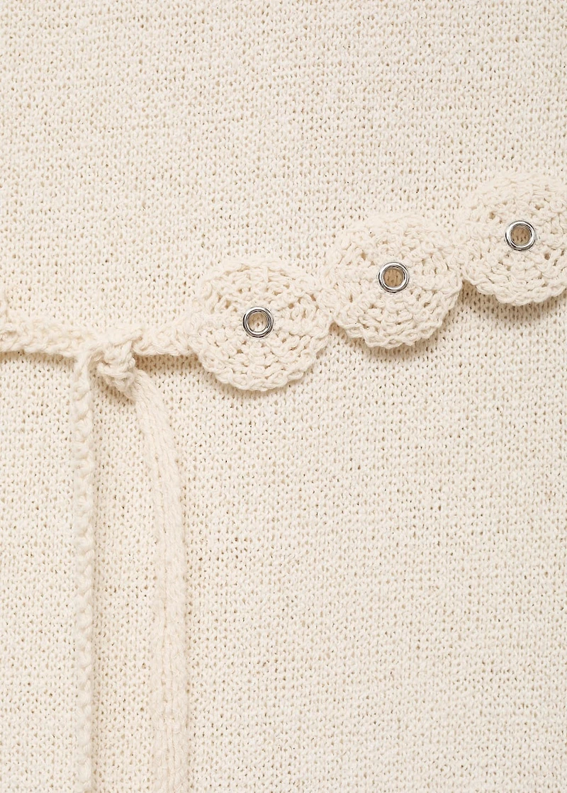 Belt knit dress