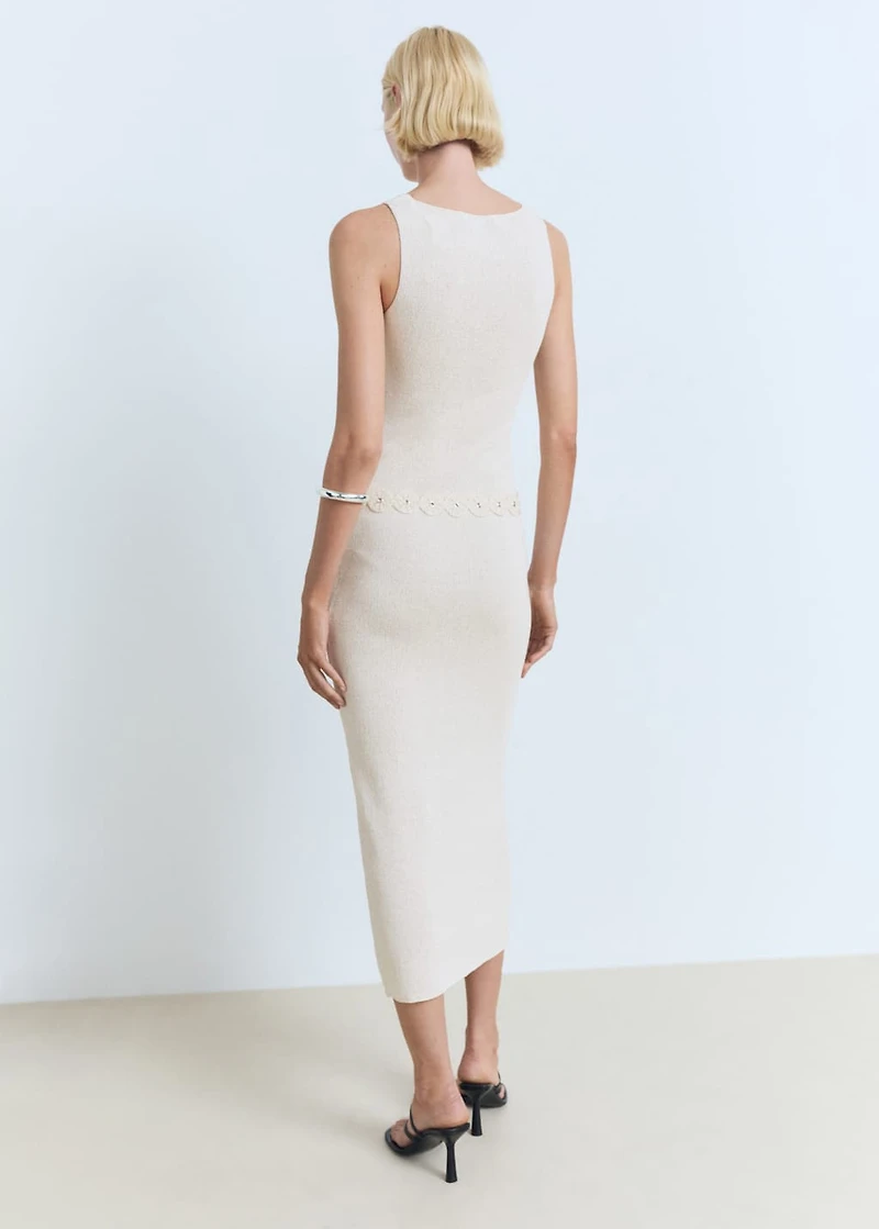 Belt knit dress