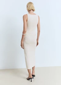 Belt knit dress