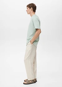 Relaxed-fit cotton-linen t-shirt