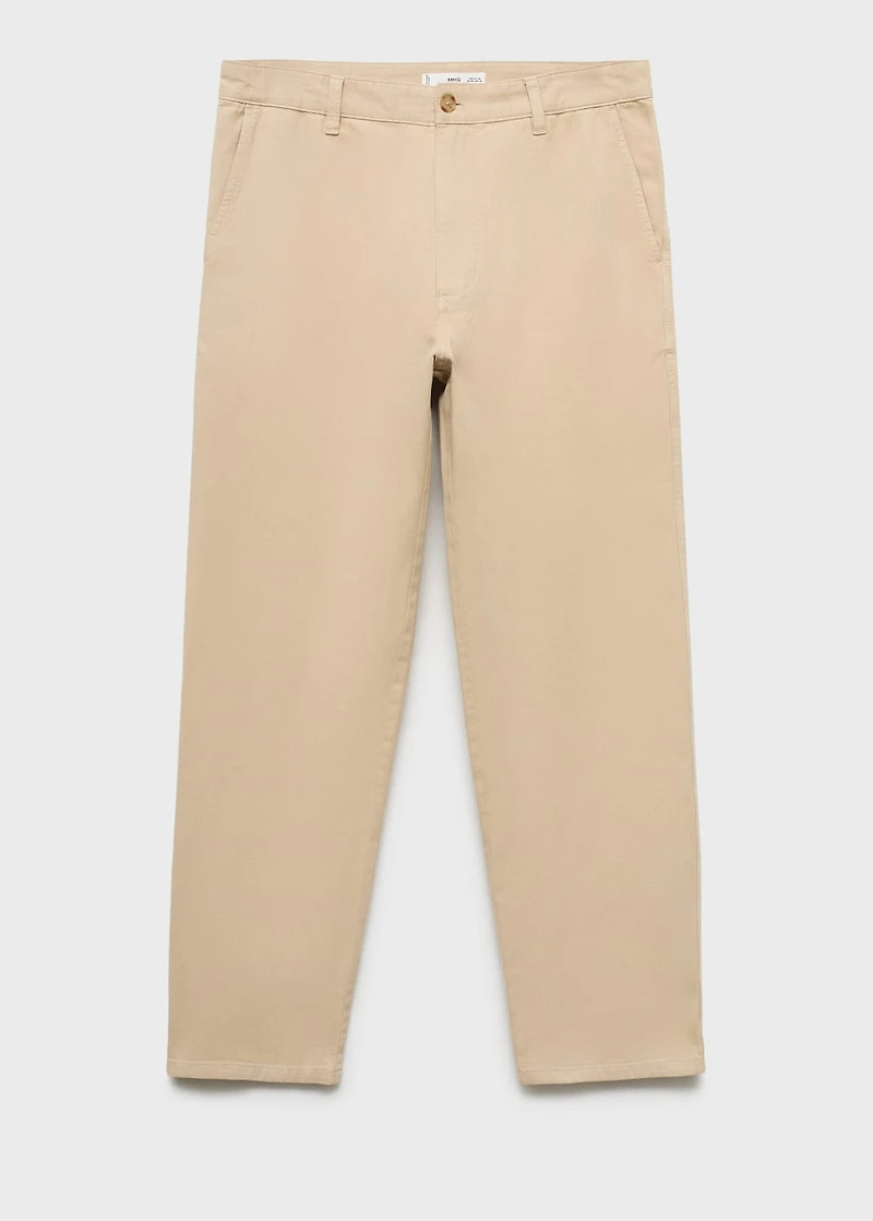 Regular-fit jeans made from a cotton-linen blend