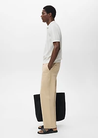 Regular-fit jeans made from a cotton-linen blend