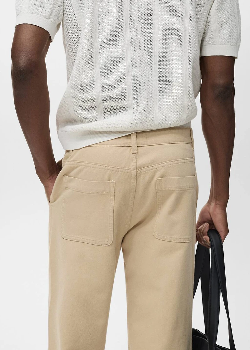 Regular-fit jeans made from a cotton-linen blend