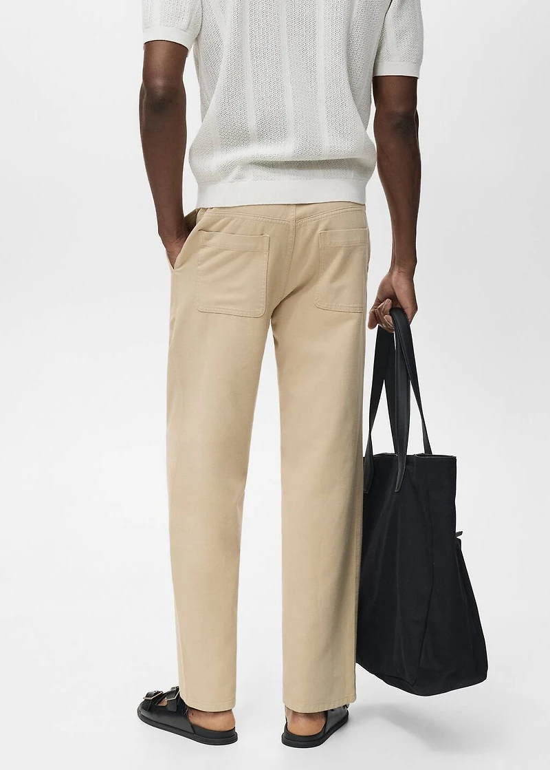 Regular-fit jeans made from a cotton-linen blend