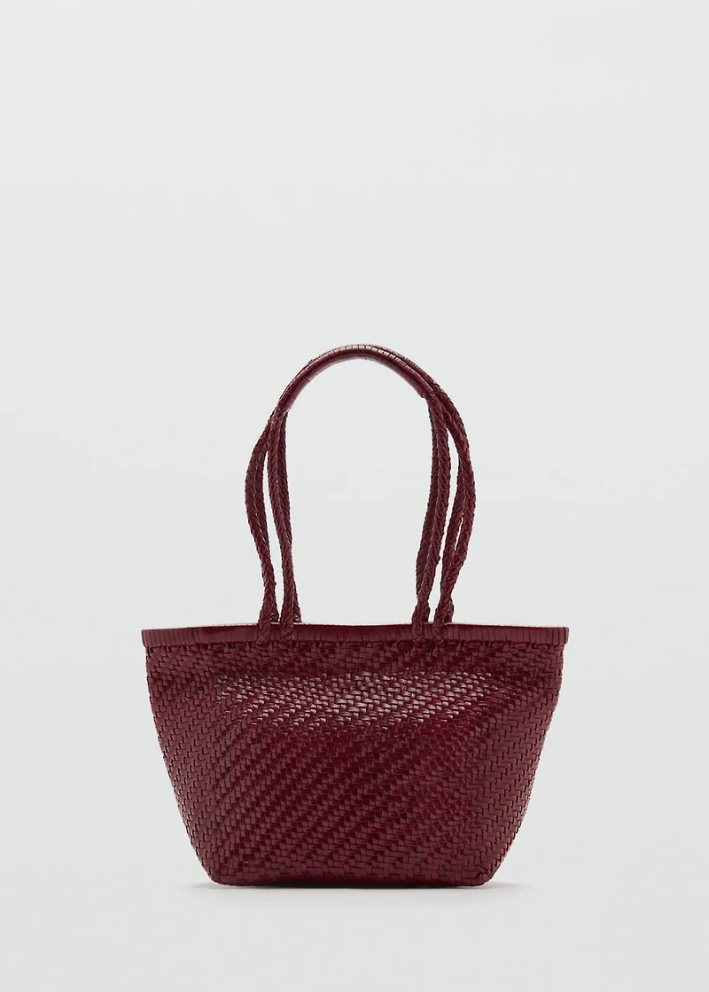 Medium braided leather bag