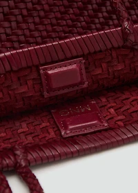 Medium braided leather bag