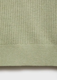 Ribbed knit polo shirt