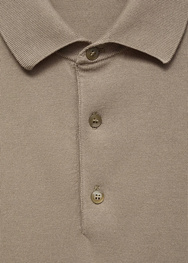 100% cotton fine-knit polo shirt