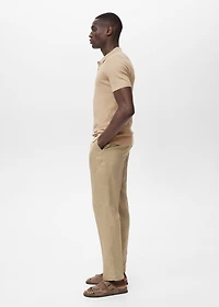 Fine-knit cotton polo shirt