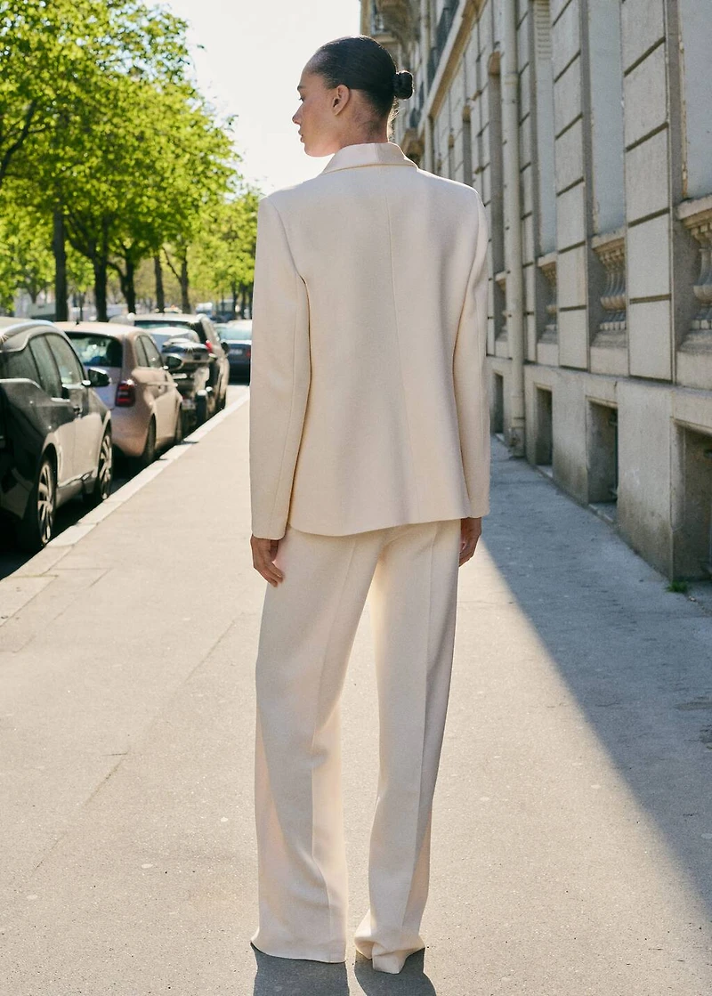 Straight-fit suit pants