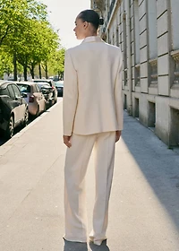 Straight-fit suit pants