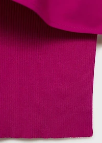 Asymmetrical top combined fabric