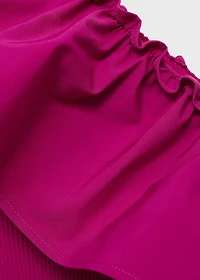Asymmetrical top combined fabric