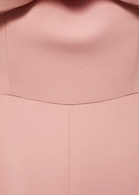 Strapless jumpsuit with bow neckline