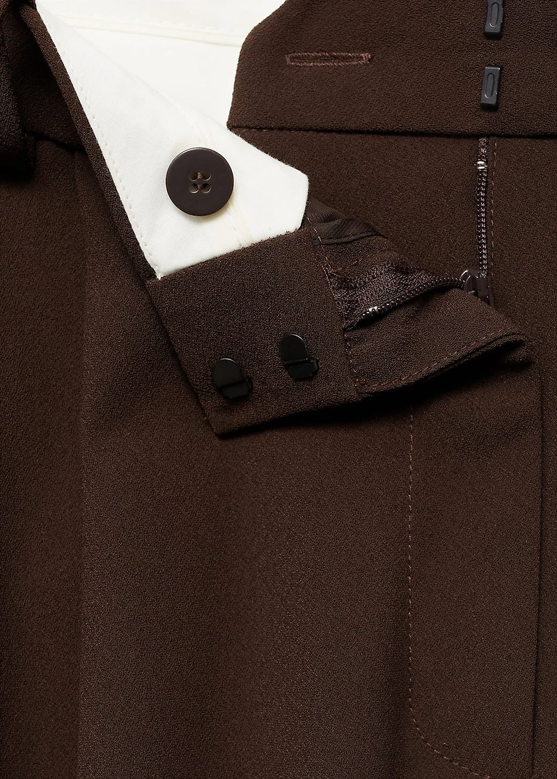Pleat detail pants