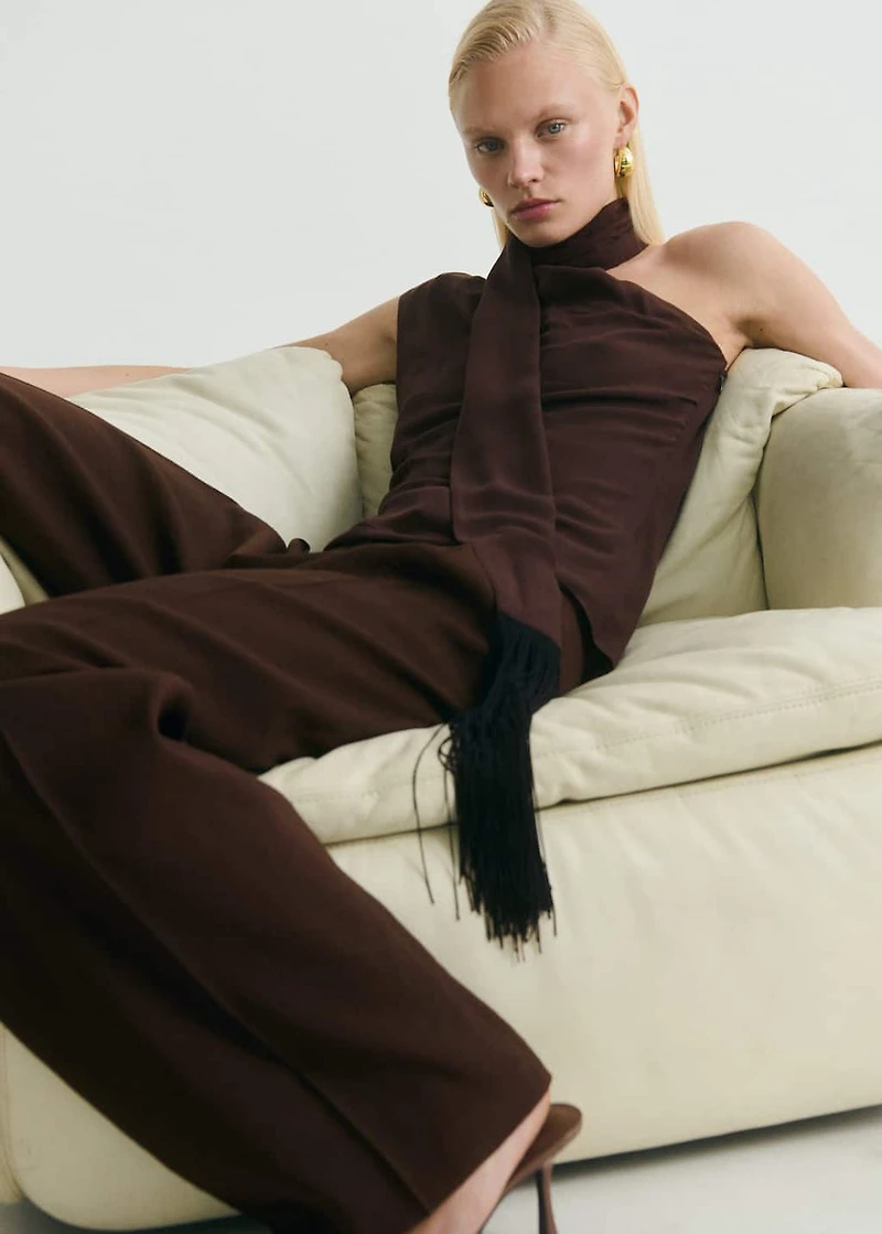Pleat detail pants