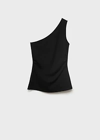 Asymmetrical draped top