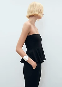 Peplum bandeau top