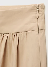 Long cotton A-line skirt