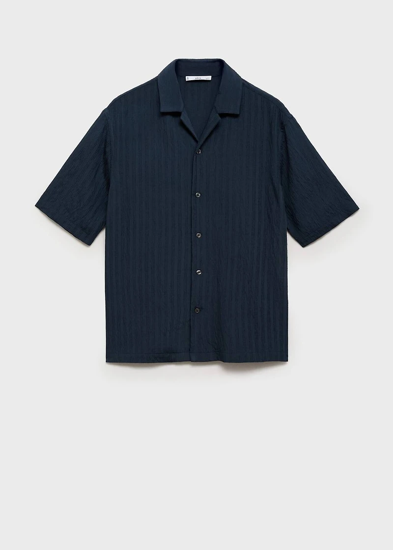 Striped embroidered shirt