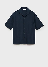 Striped embroidered shirt