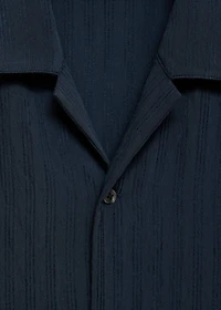 Striped embroidered shirt