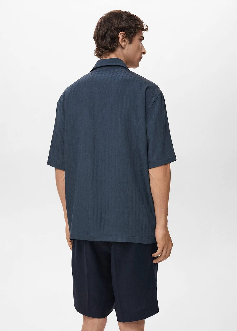 Striped embroidered shirt