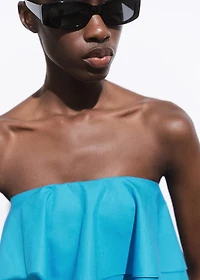 Strapless cotton top