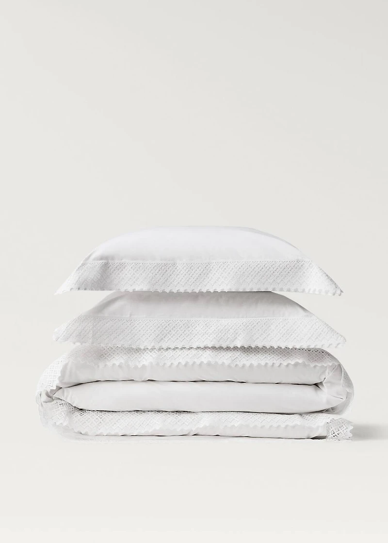 Duvet cover with lace detail for / cm bed