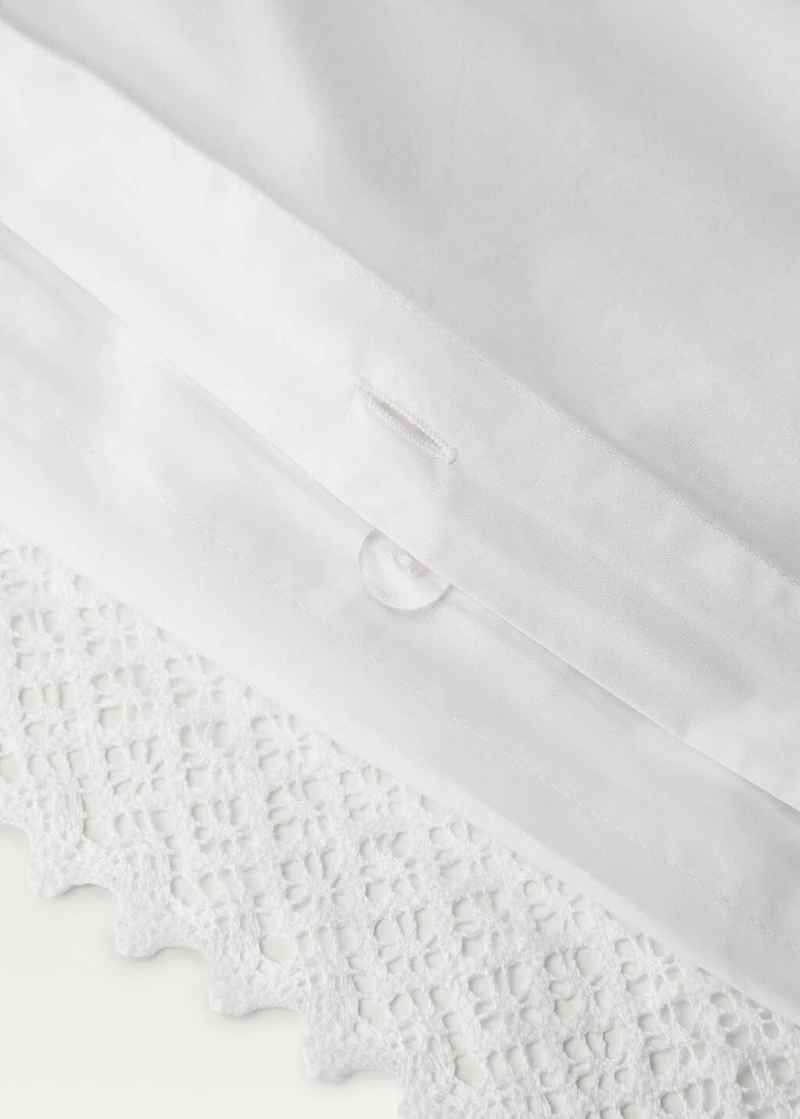 Duvet cover with lace detail for / cm bed