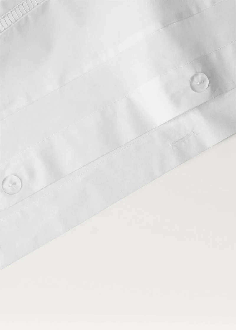 Cotton percale duvet cover with hemstitch for 135/140 cm bed